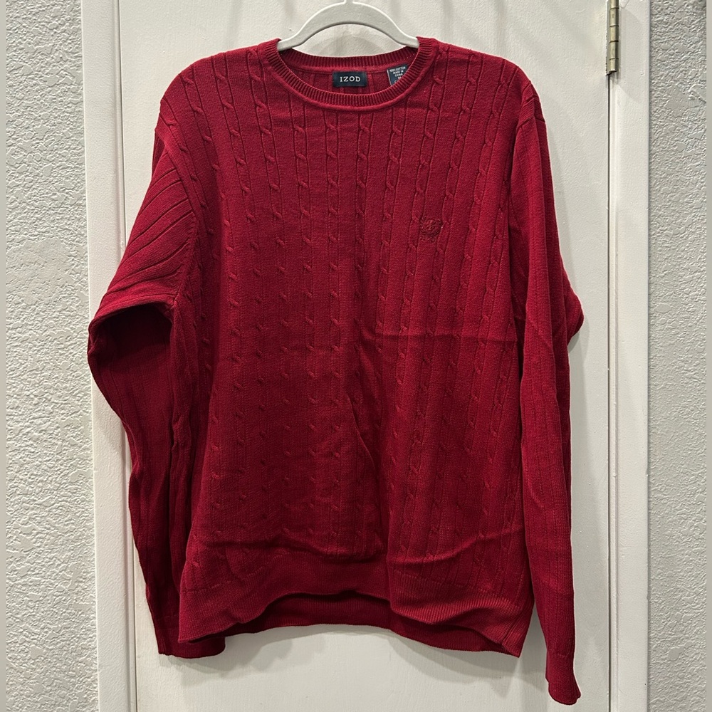 Unisex Izod Rich Red Crewneck Sweater